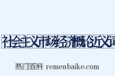 社会主义市场经济概论近义词是什么意思的图片